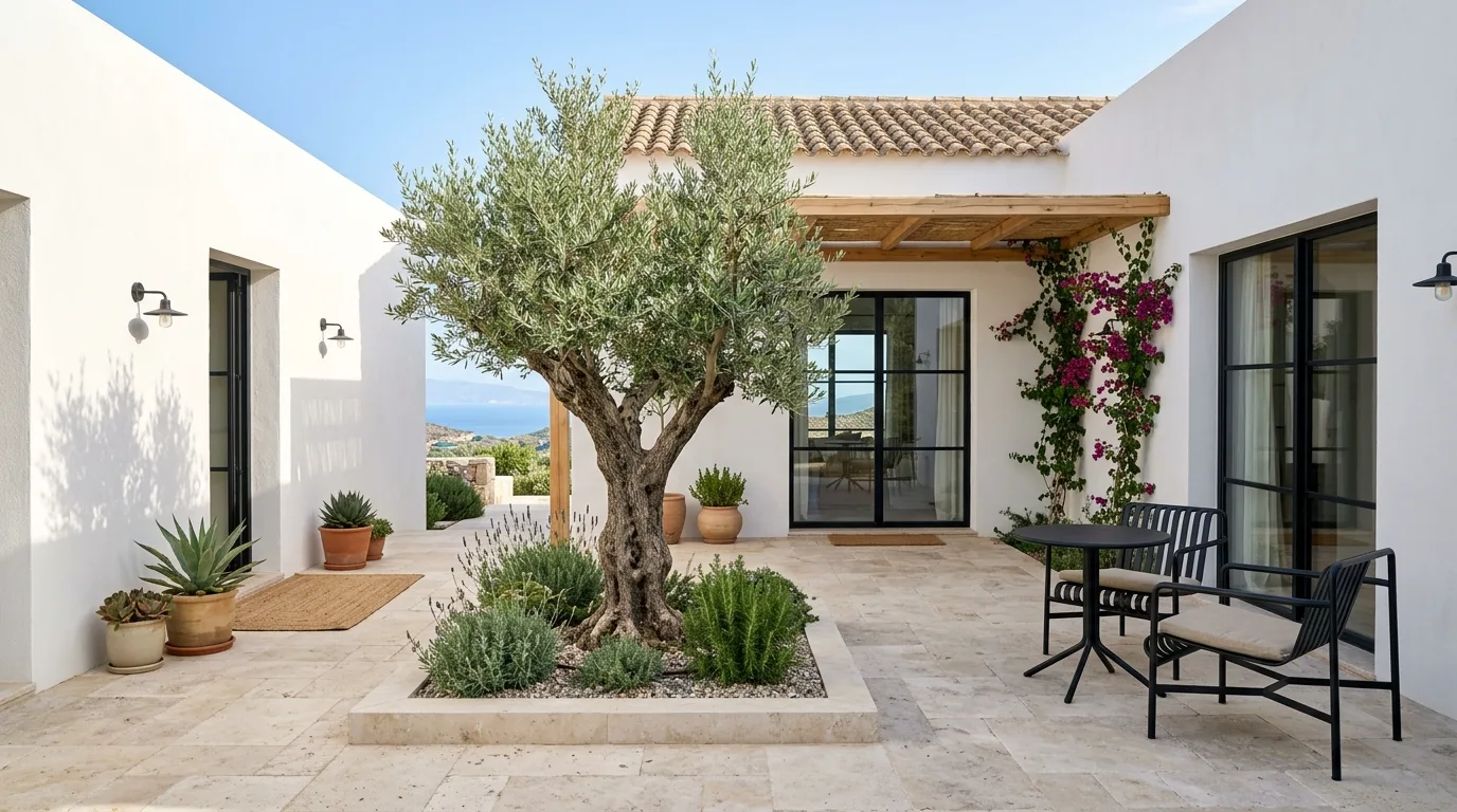 Create shade with a pergola or vine cover