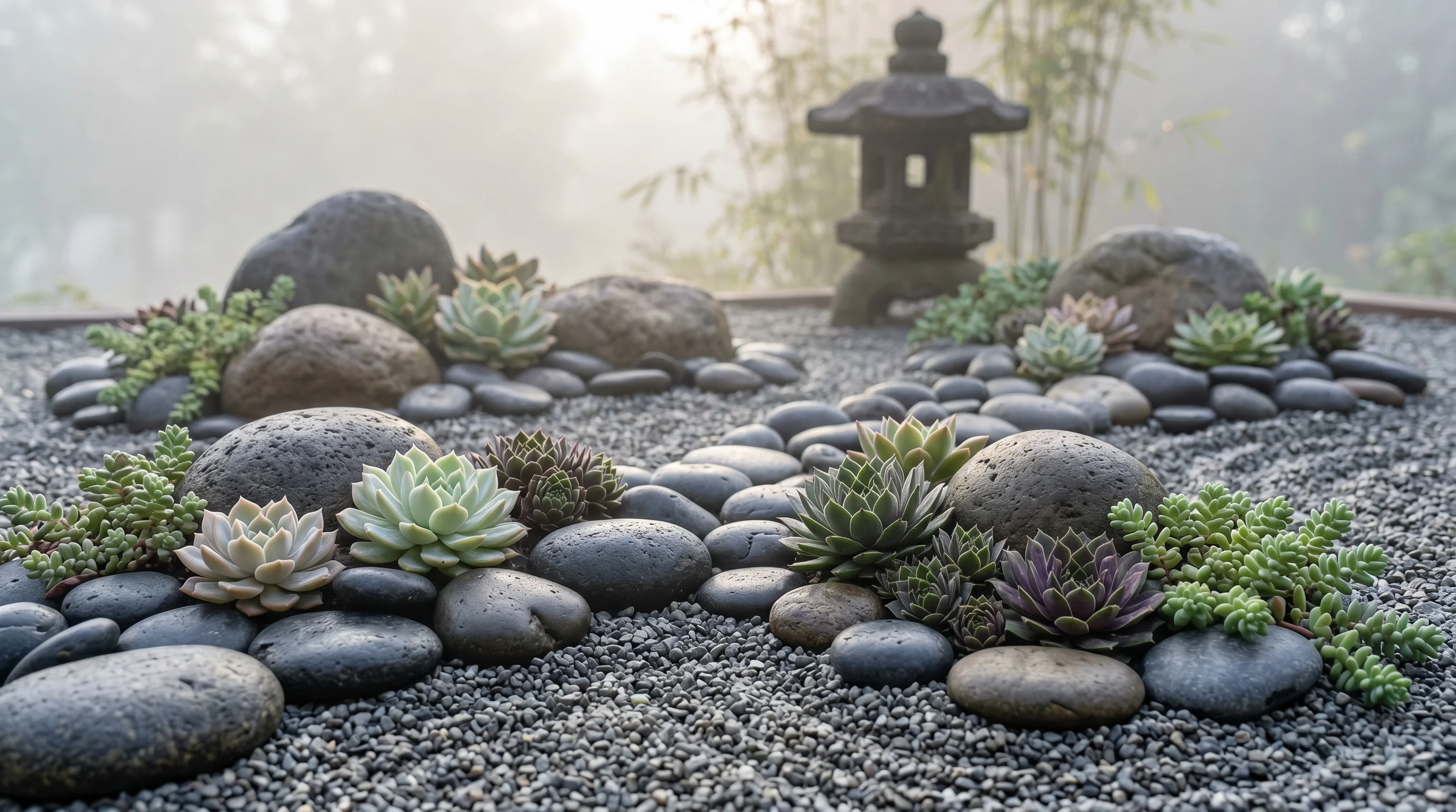 Succulent garden border