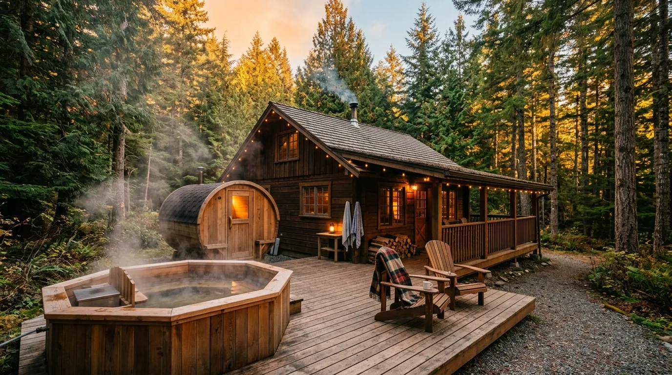 9 Cabin With Sauna and Hot Tub Ideas for a Relaxing Backyard Retreat