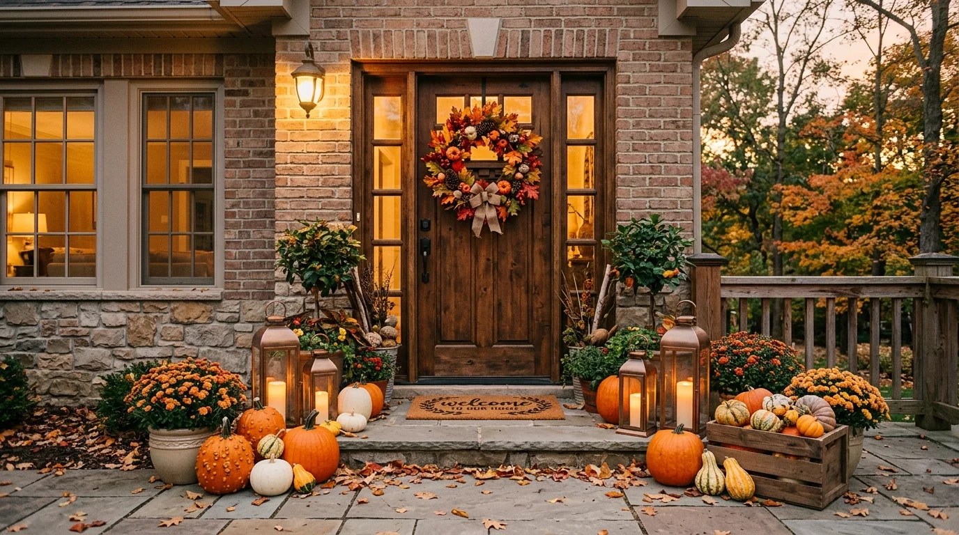 Style the mantel with autumn layers