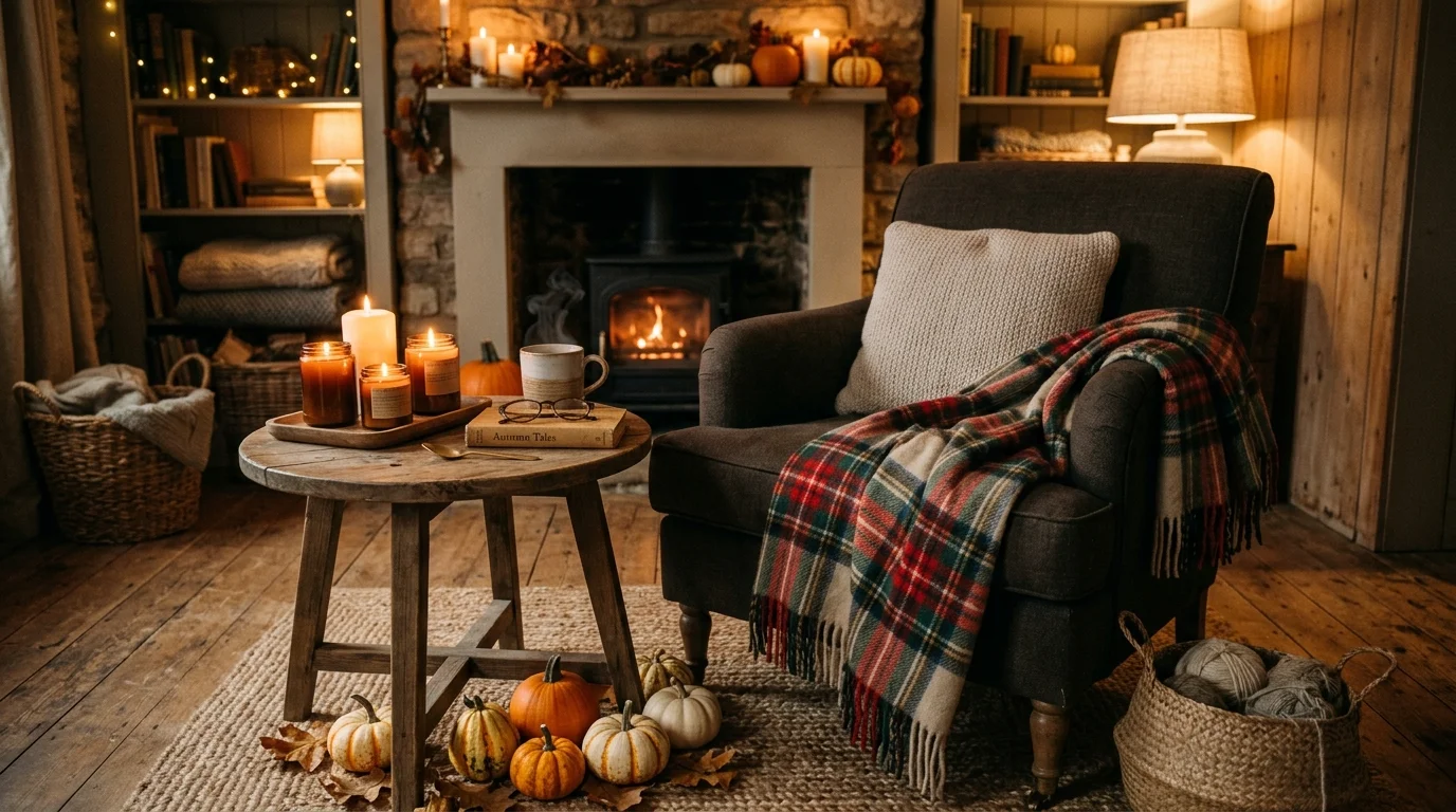 Bring warmth with candles and lanterns