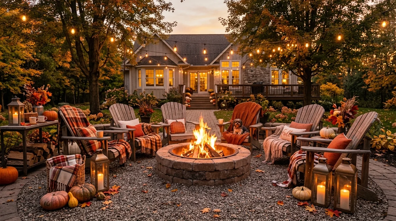 Hang warm string lights overhead