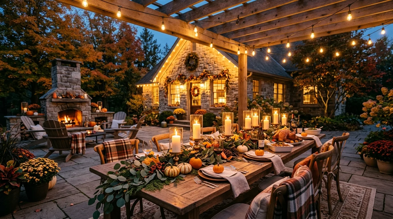 Decorate the fence with garland