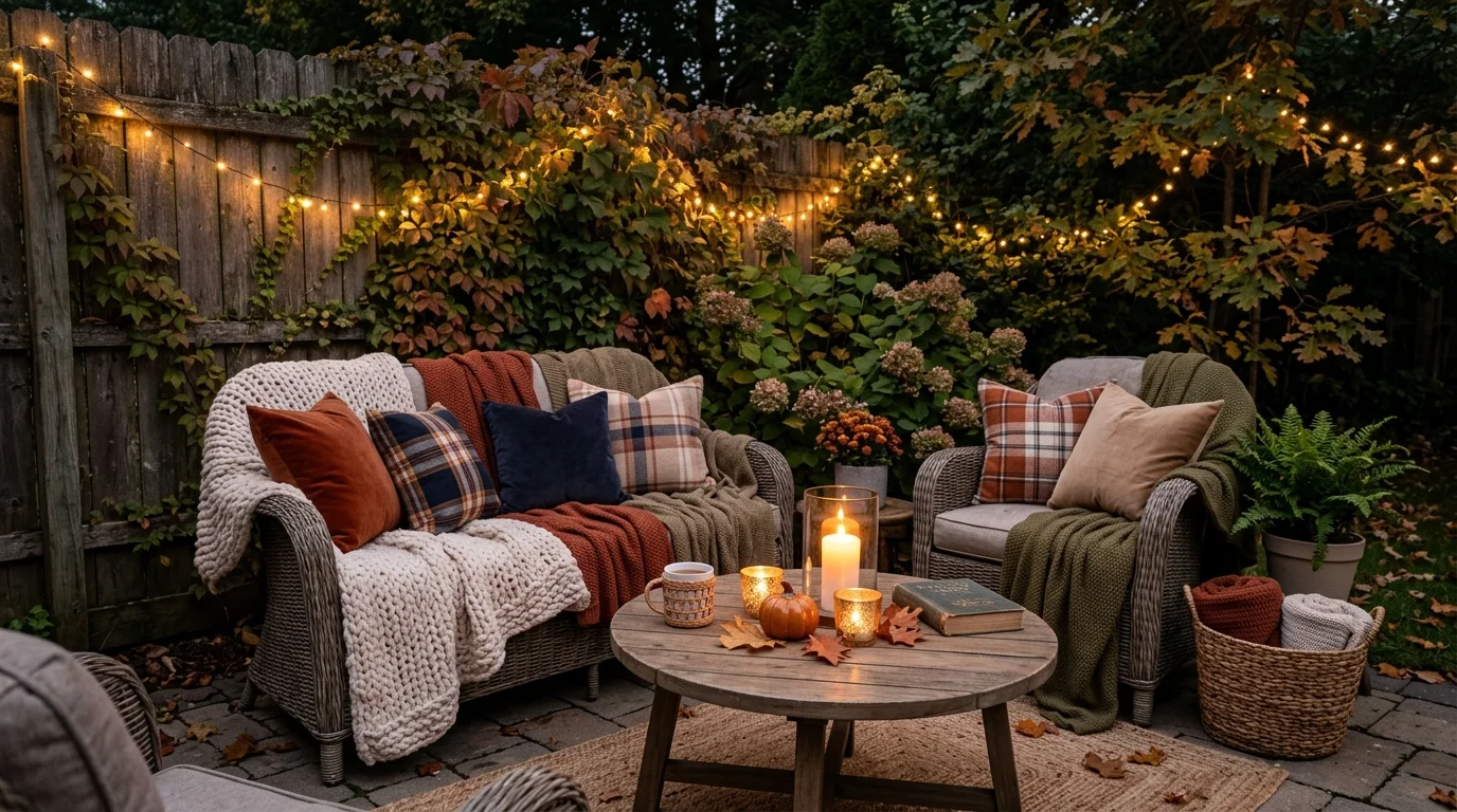 Use outdoor lanterns around the table