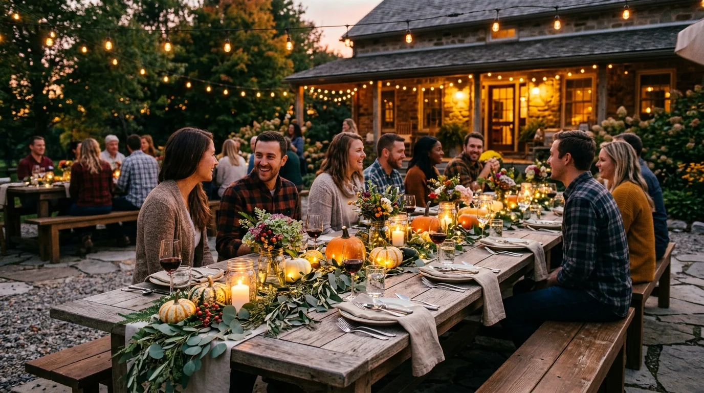 Mix wood chargers with linen napkins
