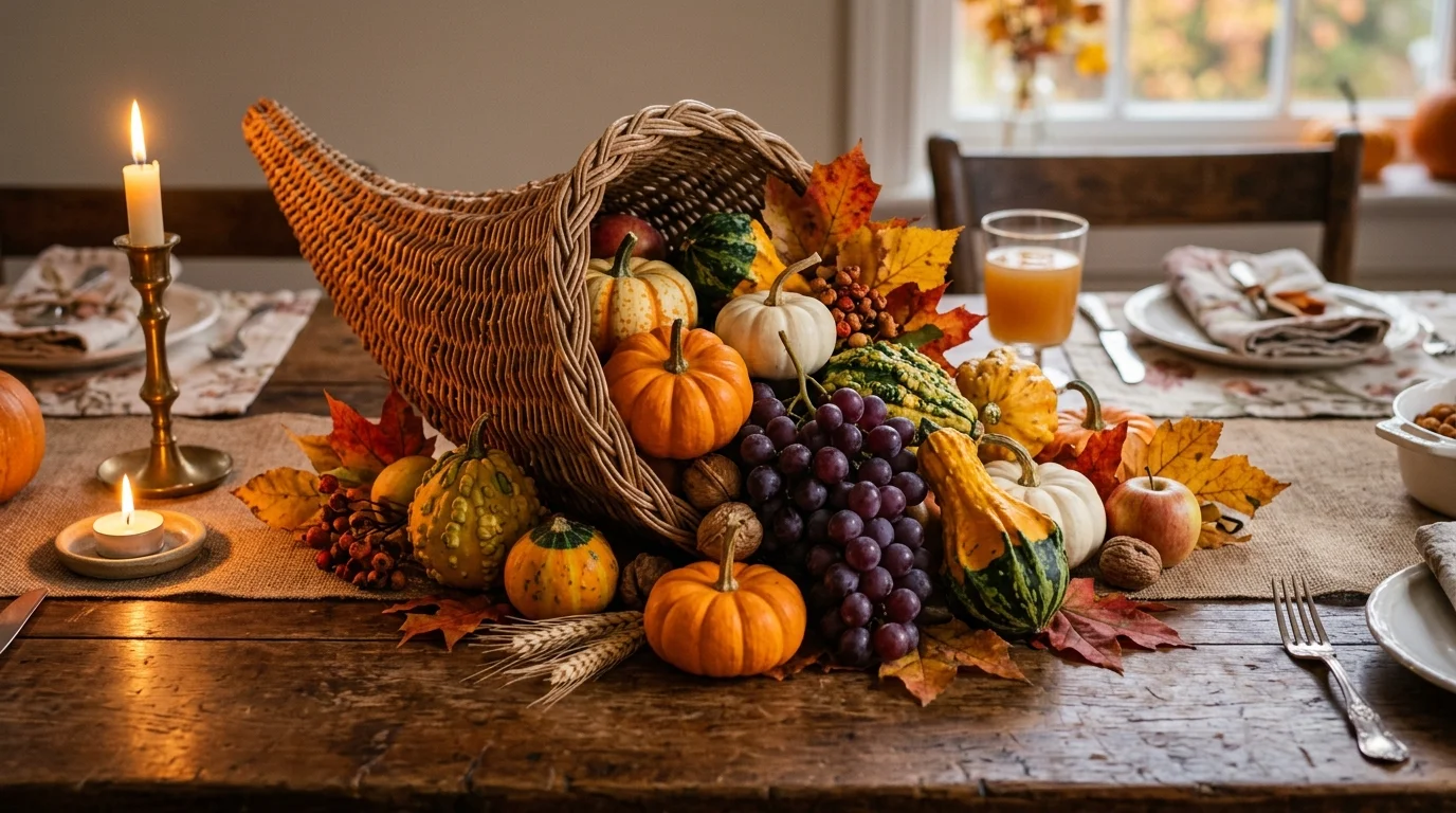 12 Cornucopia Decorating Ideas to Create a Traditional Thanksgiving Centerpiece