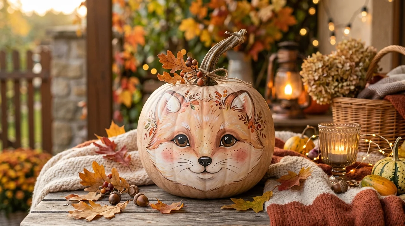 Paint pumpkins with checkerboard patterns