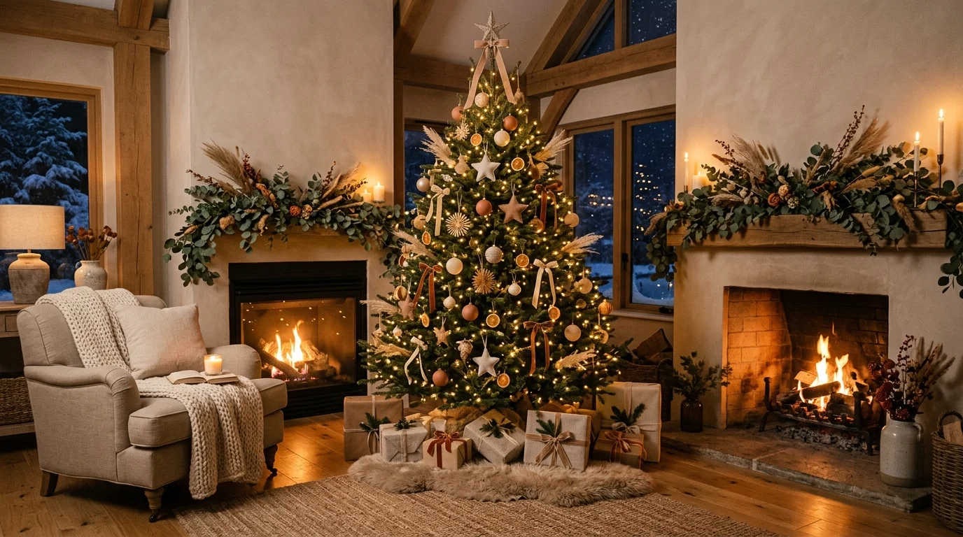 Mix fall florals into the branches