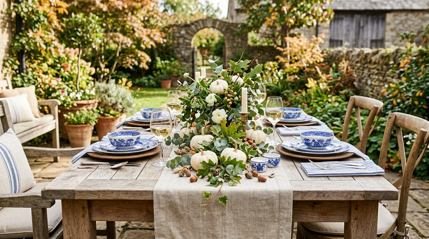 Add white pumpkins as accents