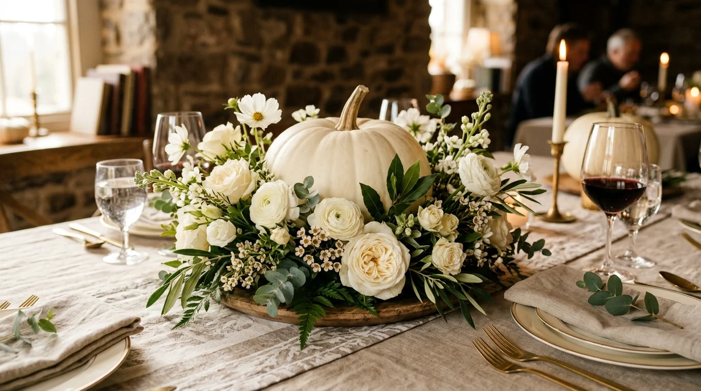Turn pumpkins into floral vessels