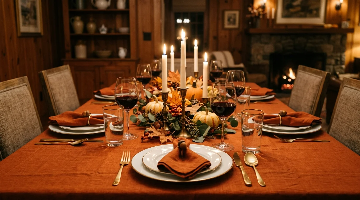 10 Burnt Orange Table Setting Ideas for a Warm and Cozy Autumn Dinner