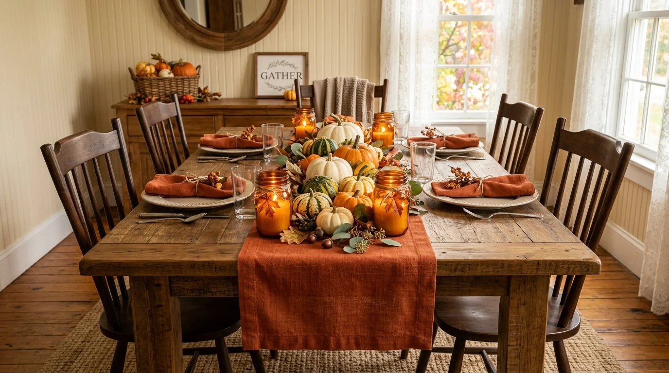 Use pumpkins in muted tones