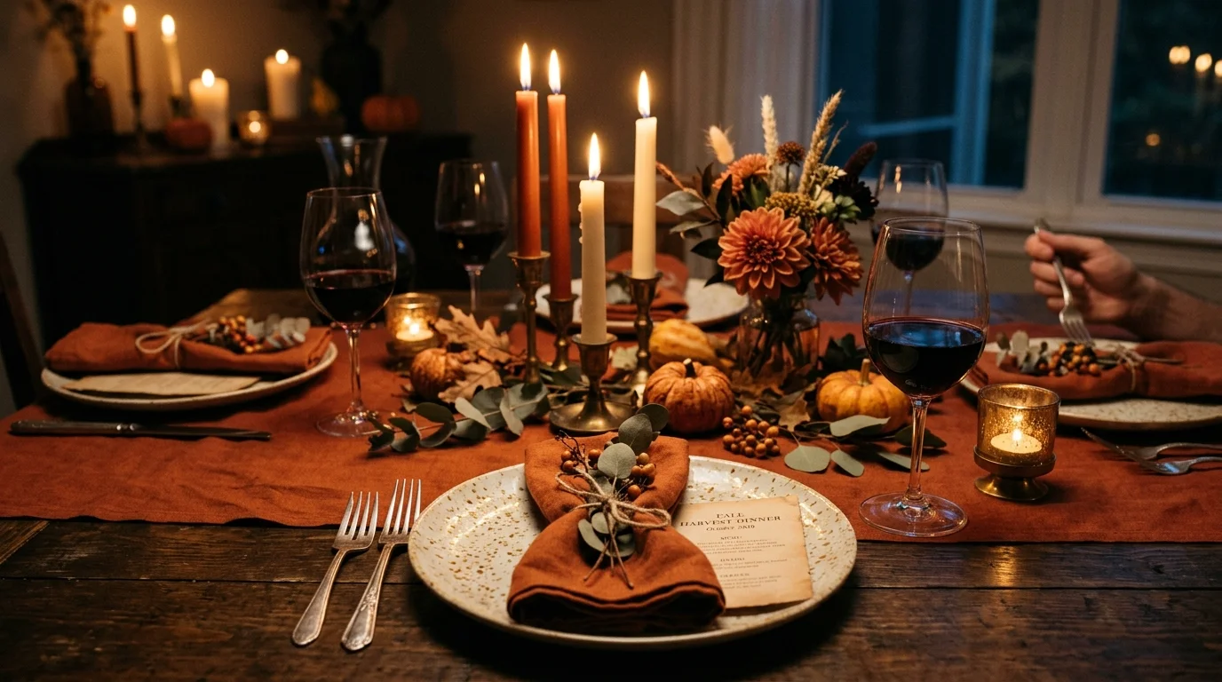 Tie place settings with ribbon