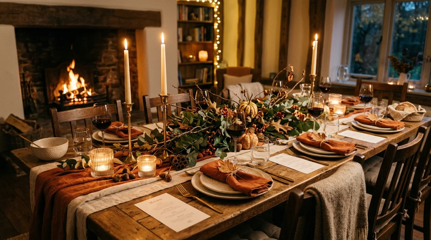 Keep the palette earthy and calm