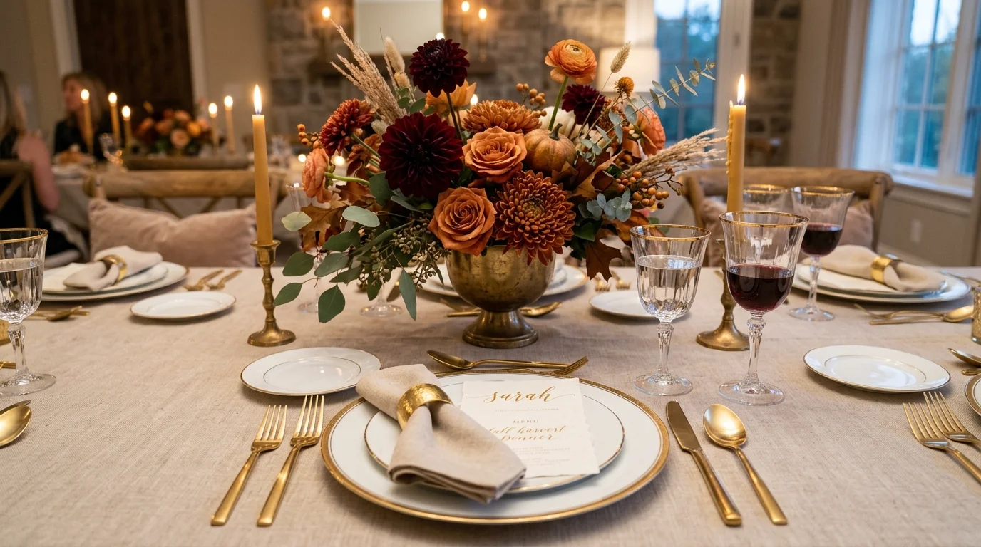 Use small pumpkins between place settings