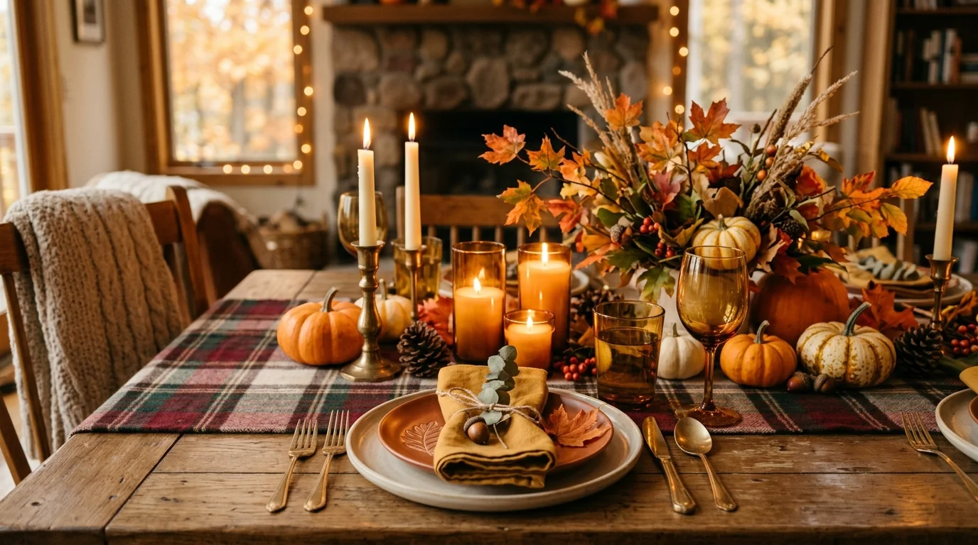 Use candles for dinner glow