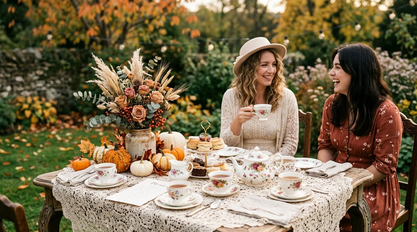 Decorate with autumn flowers