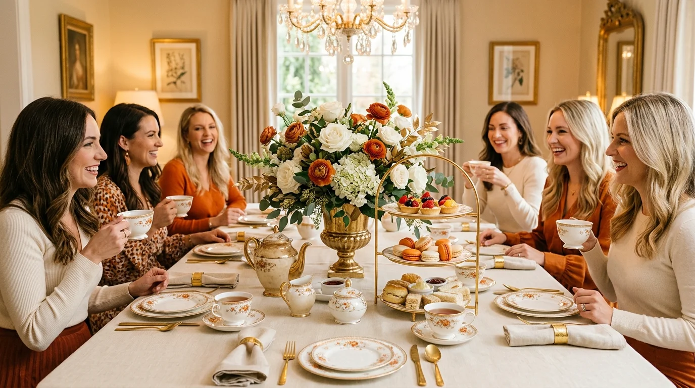 Set up a self-serve tea tray