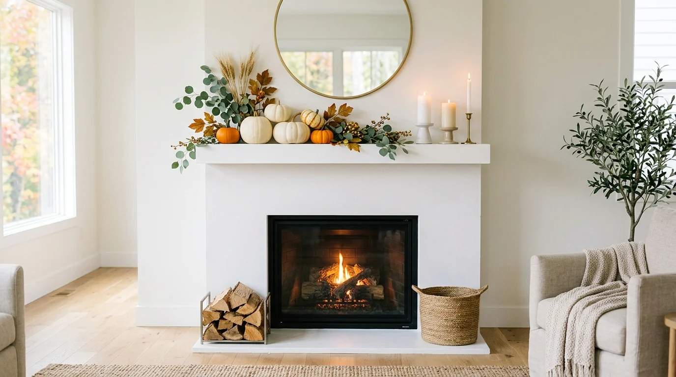 Mix wood and woven textures