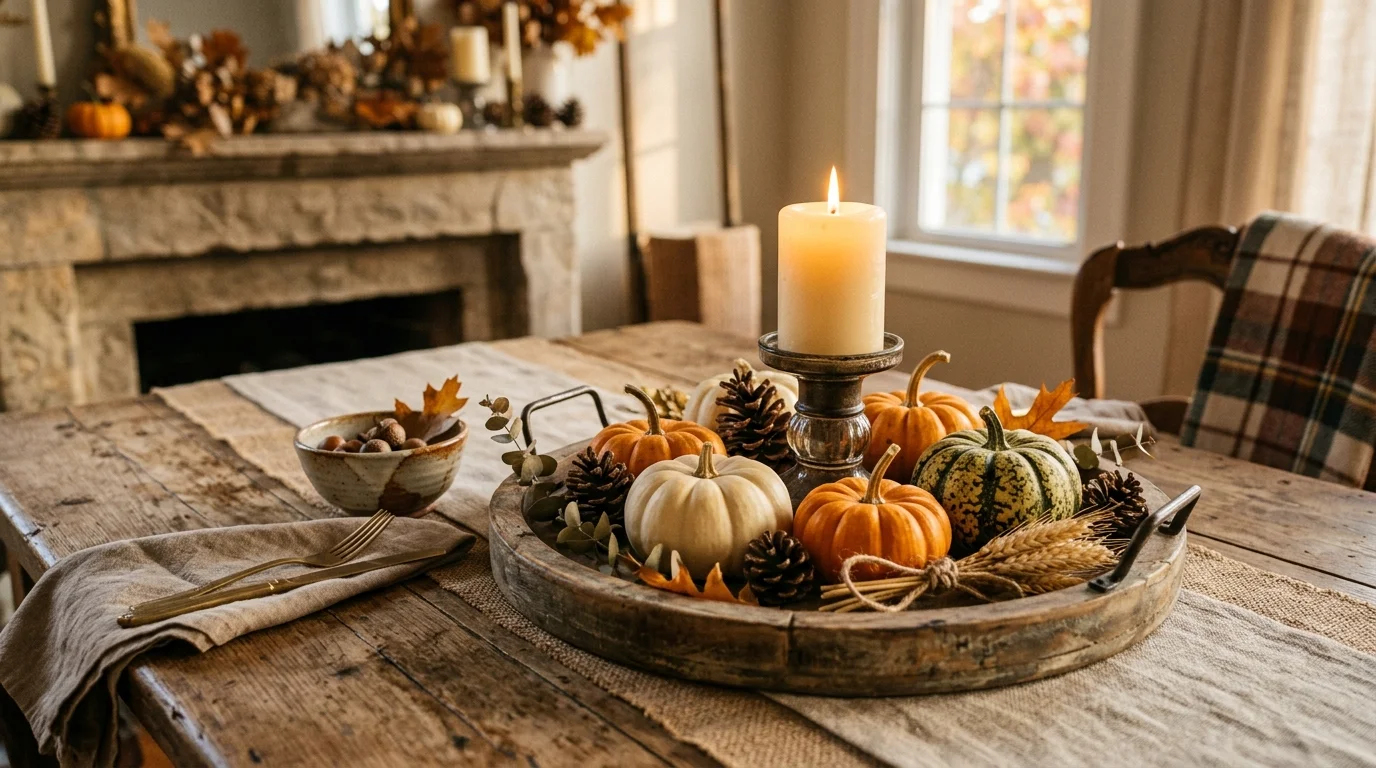 Use mini pumpkins as anchors