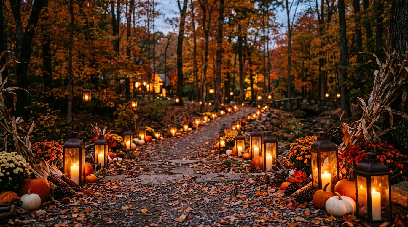 Style lanterns on a mantel