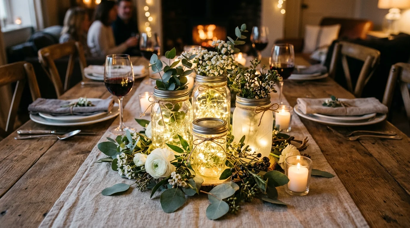 Wrap jars with twine or ribbon