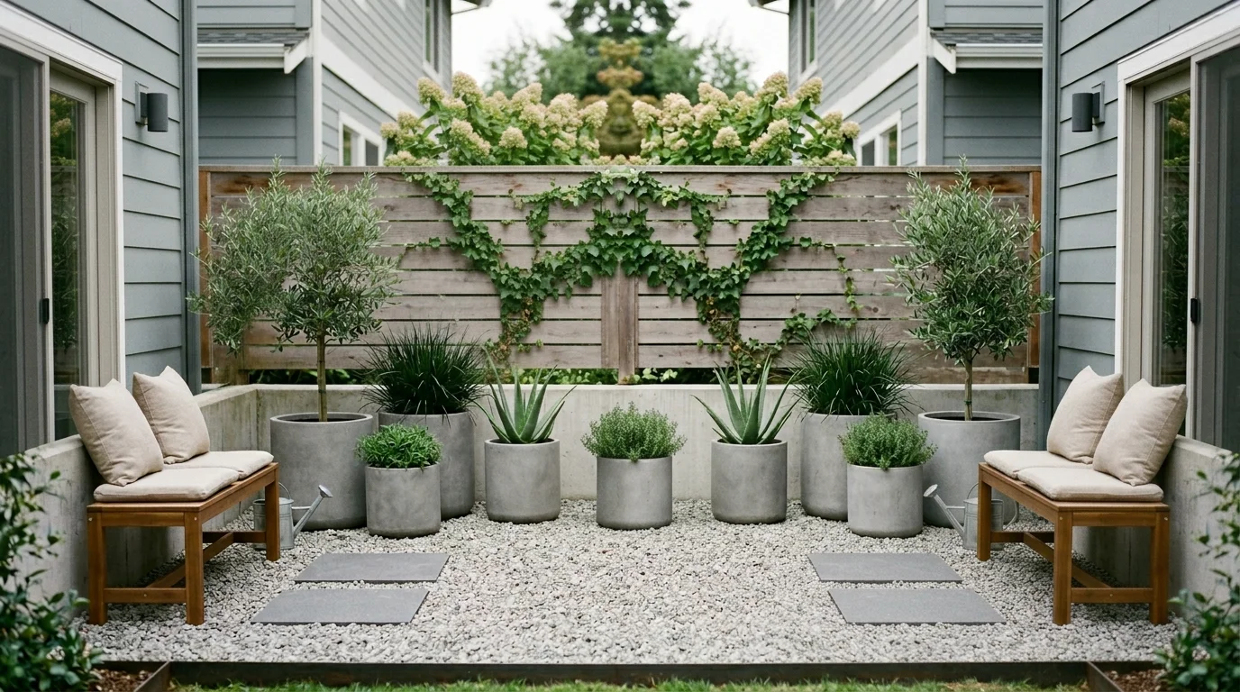 Finished small budget garden