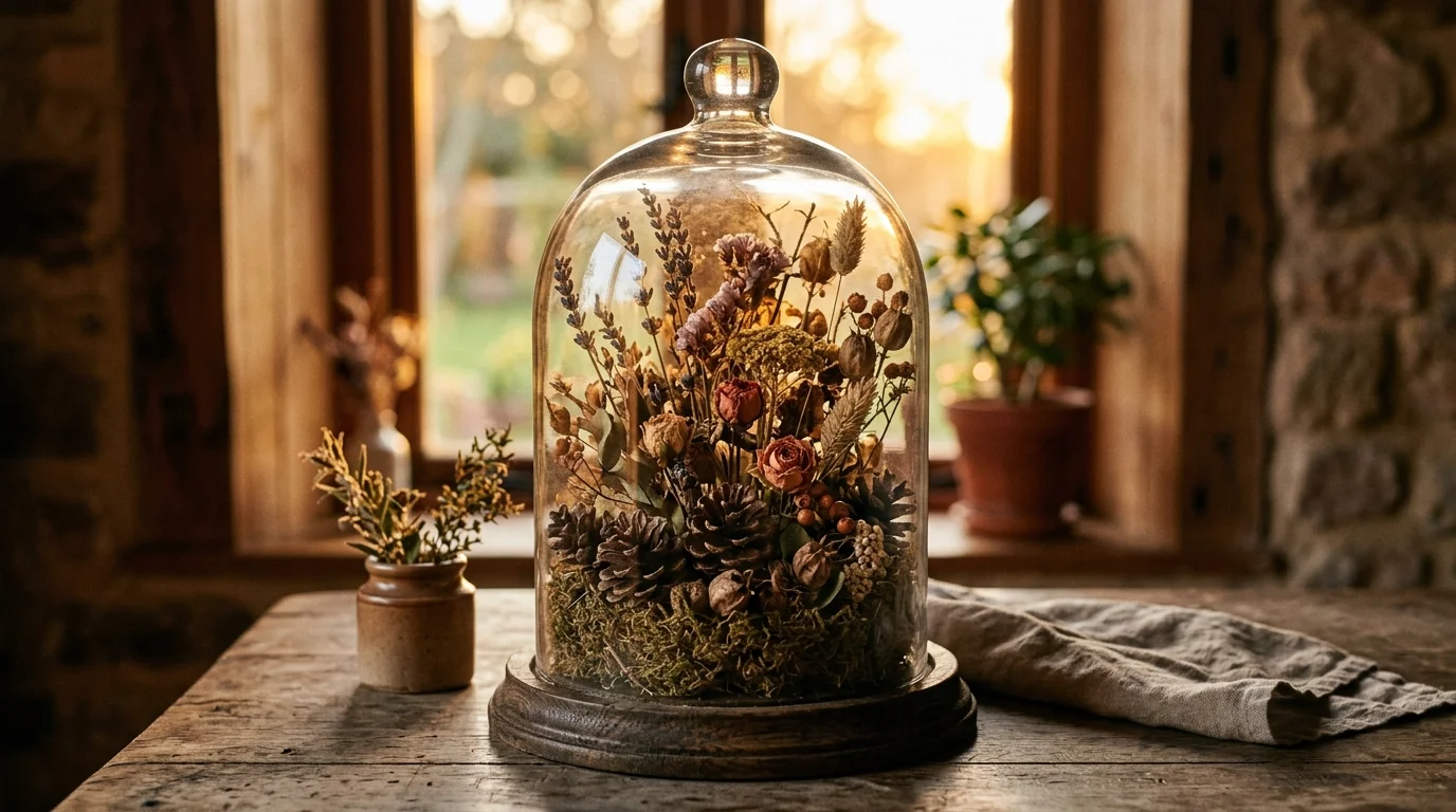 Use fairy lights inside the cloche