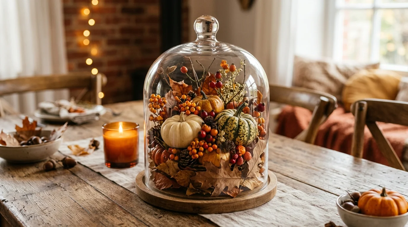 Place a candle beside the cloche