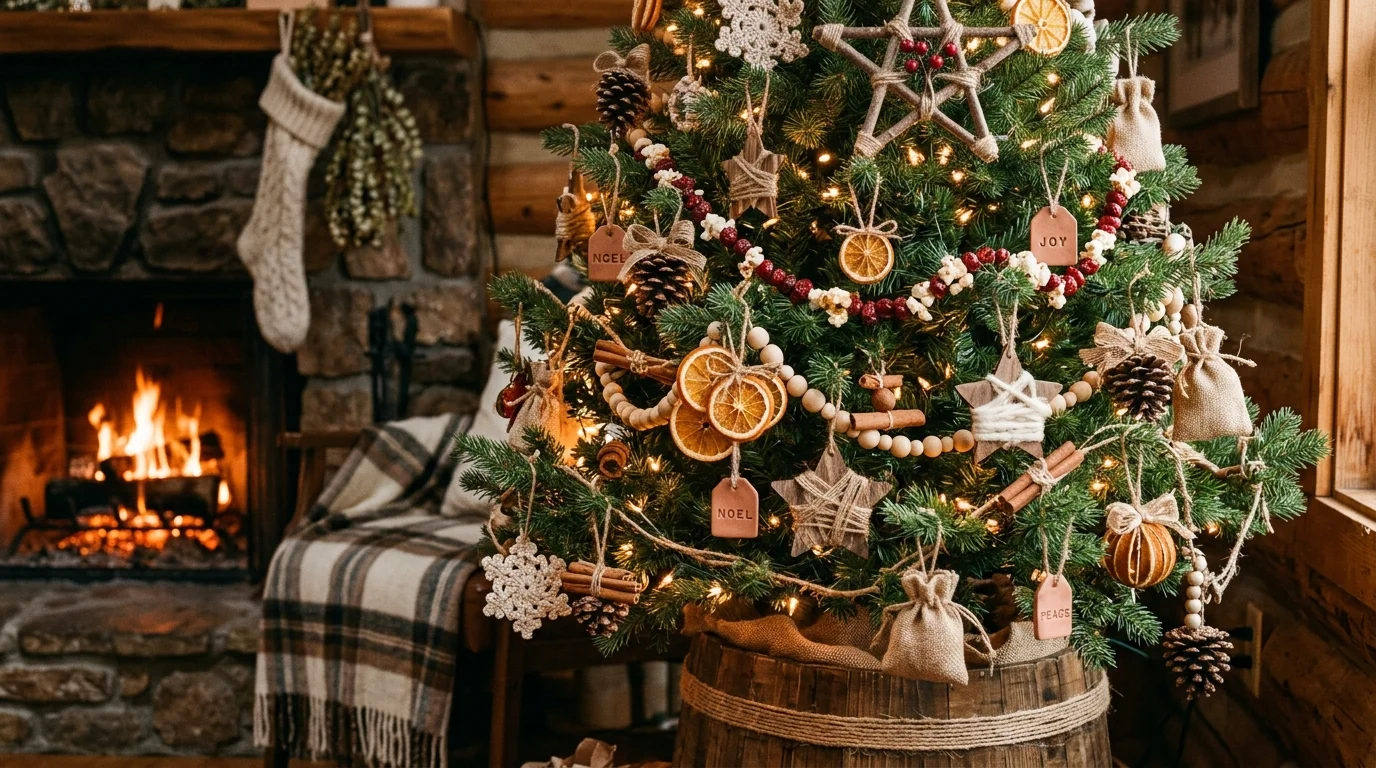 Add pinecones for natural texture