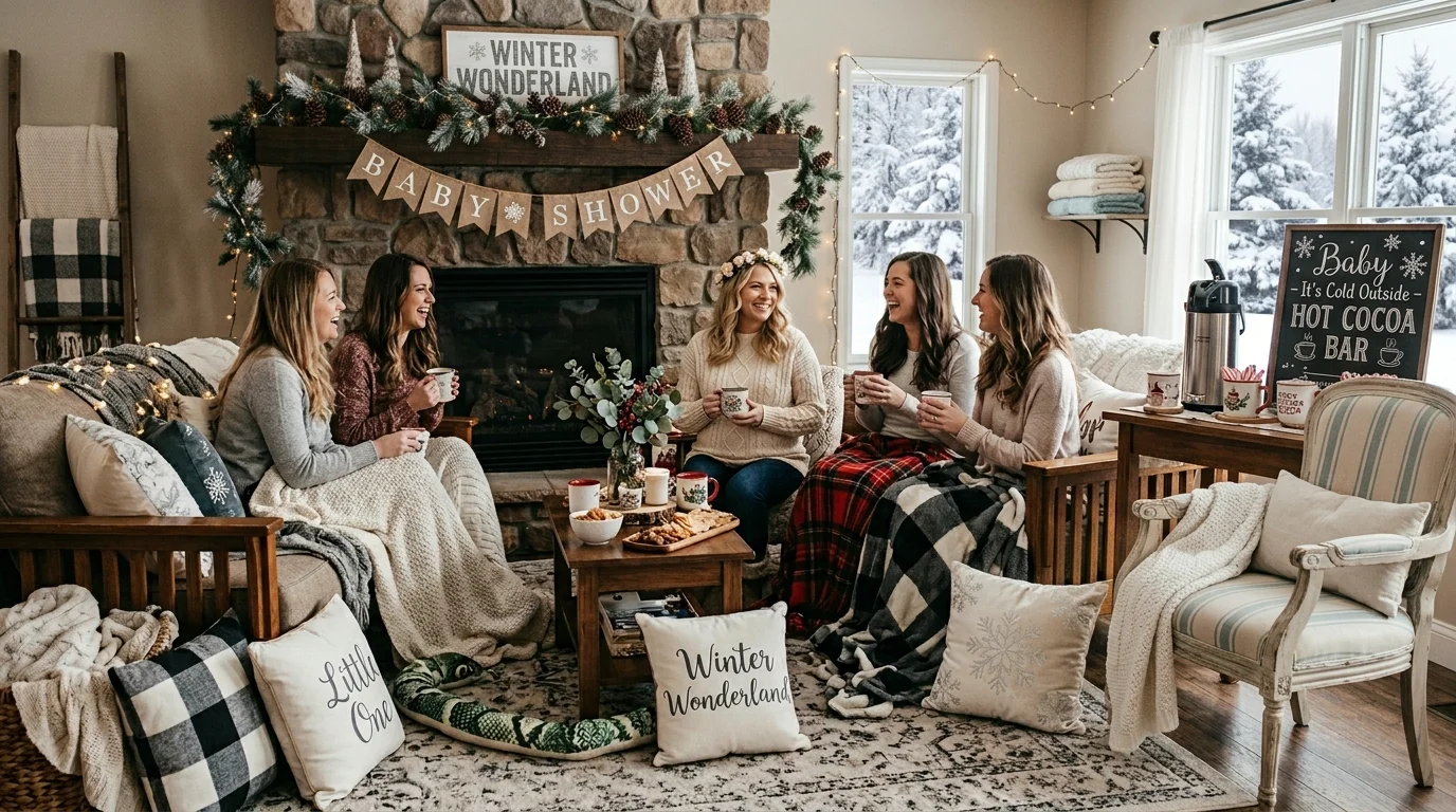 Add snowflake decorations