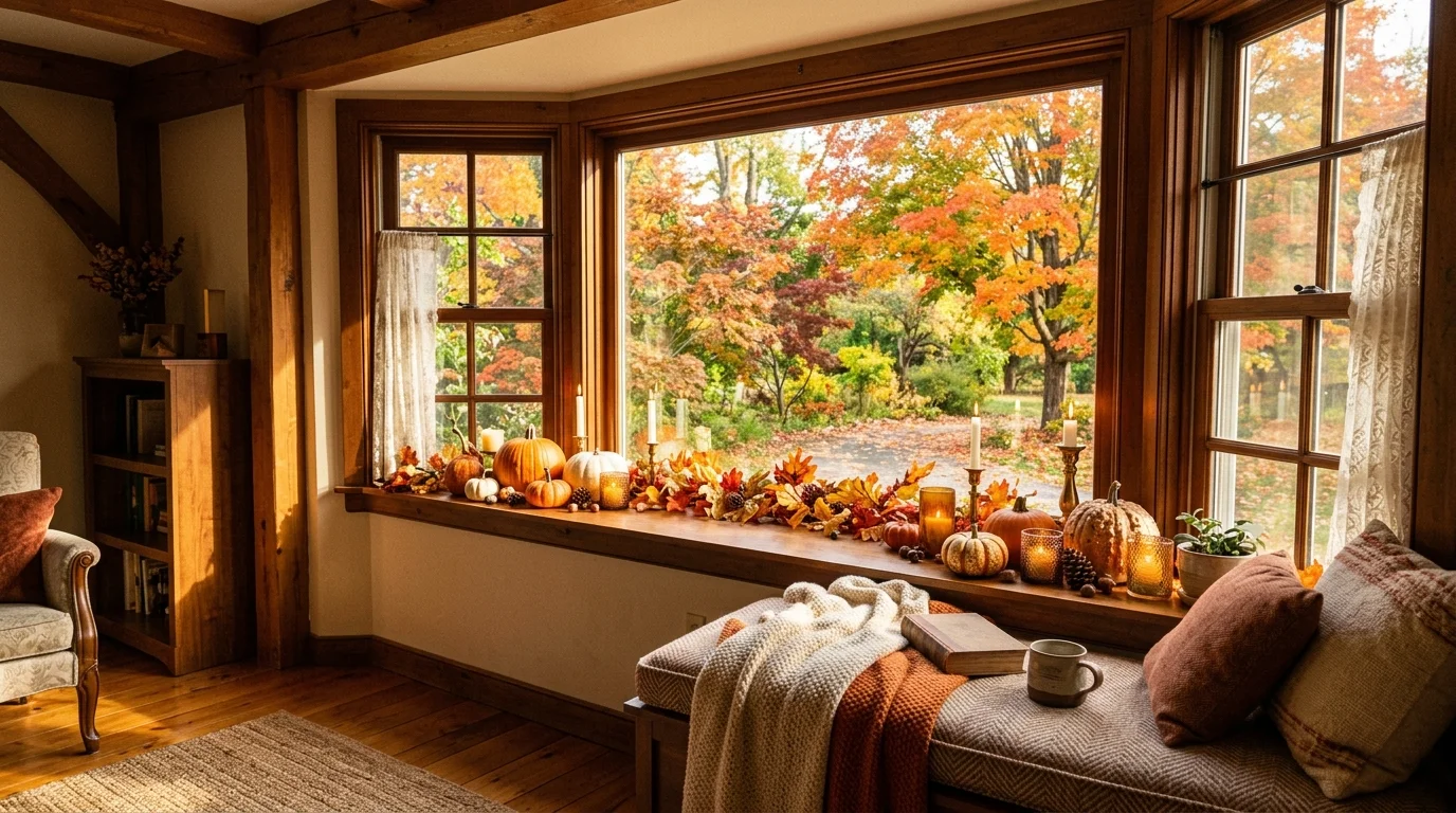 11 Bay Window Fall Decorating Ideas to Create a Beautiful Seasonal Display