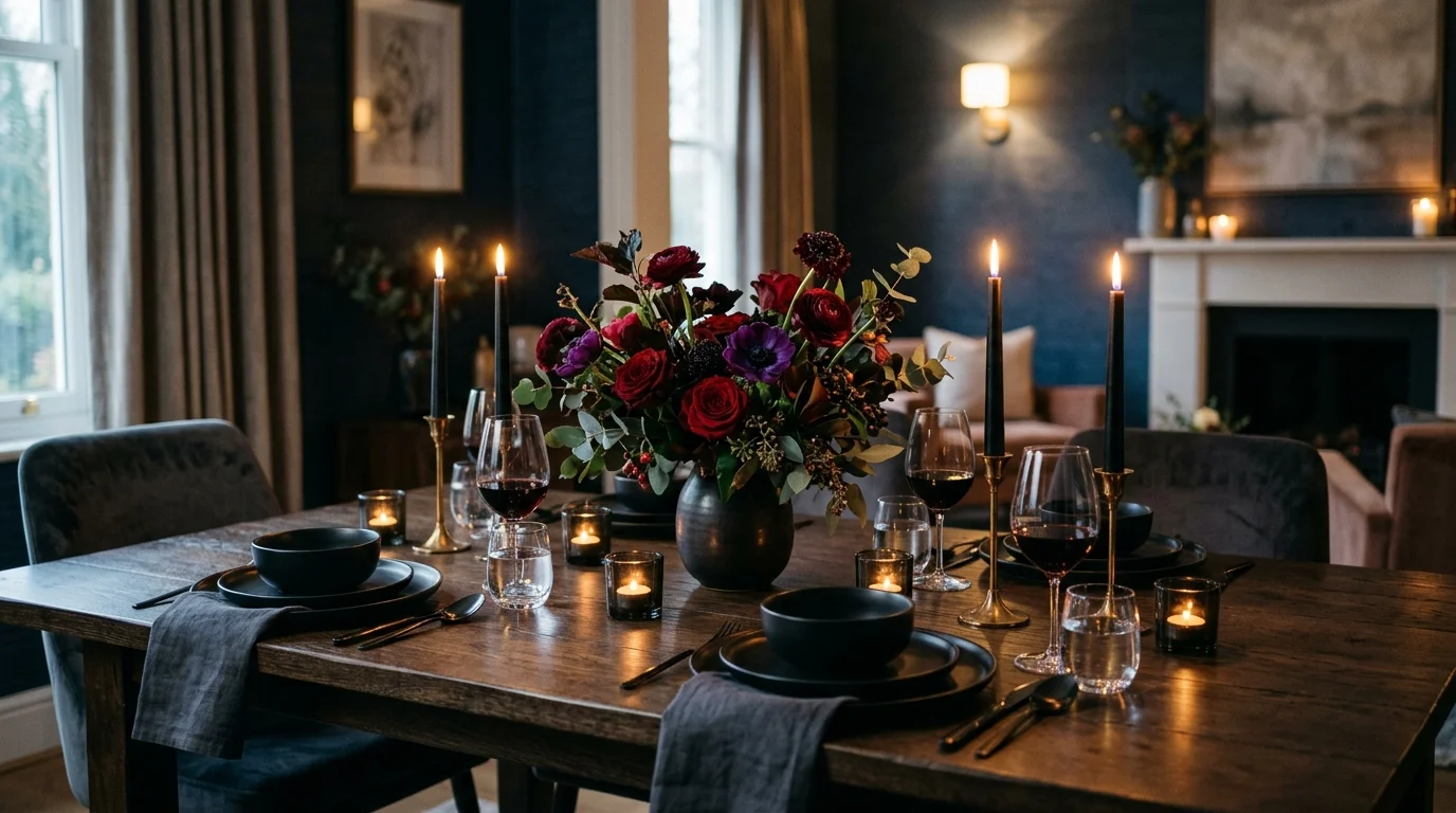 Use candlelight and warm lamps