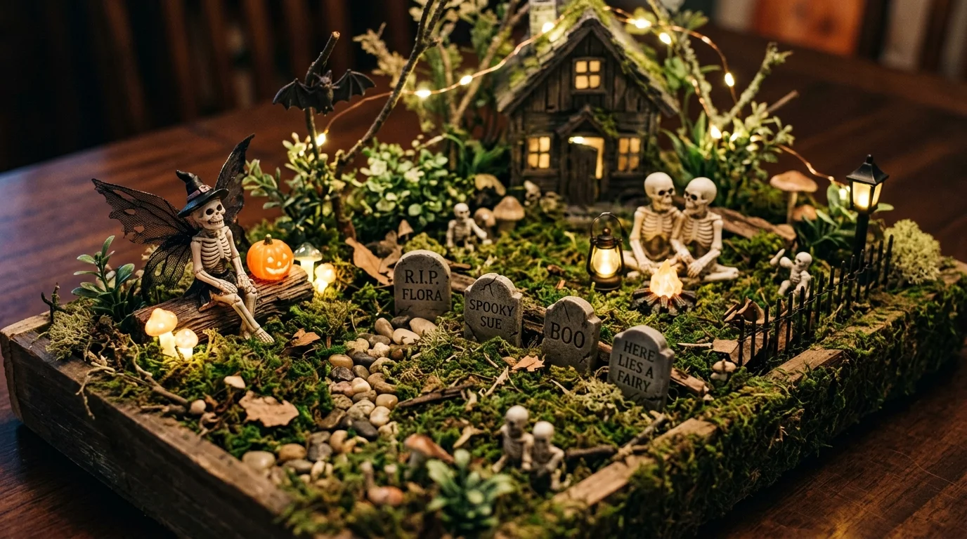 Add a tiny haunted house