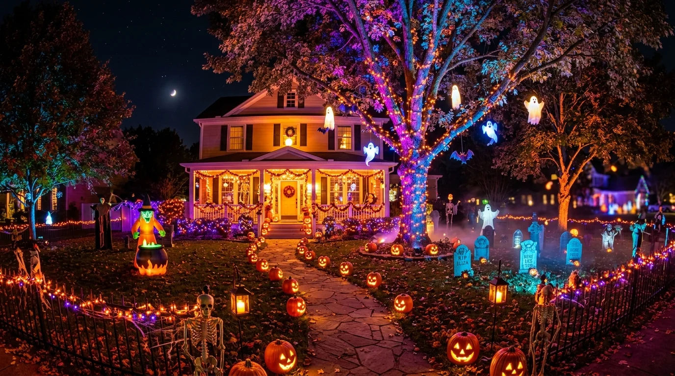 Keep lighting balanced across the yard