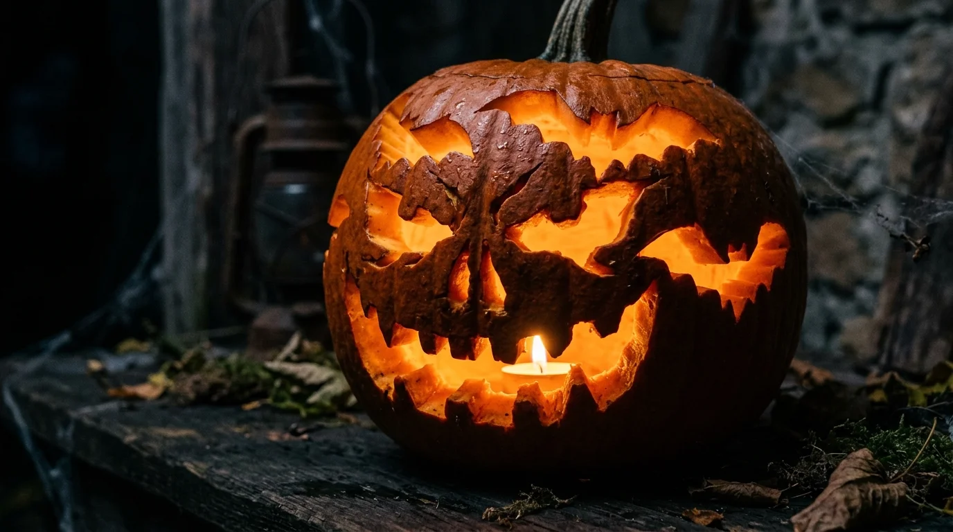 Make a witch face with a crooked nose