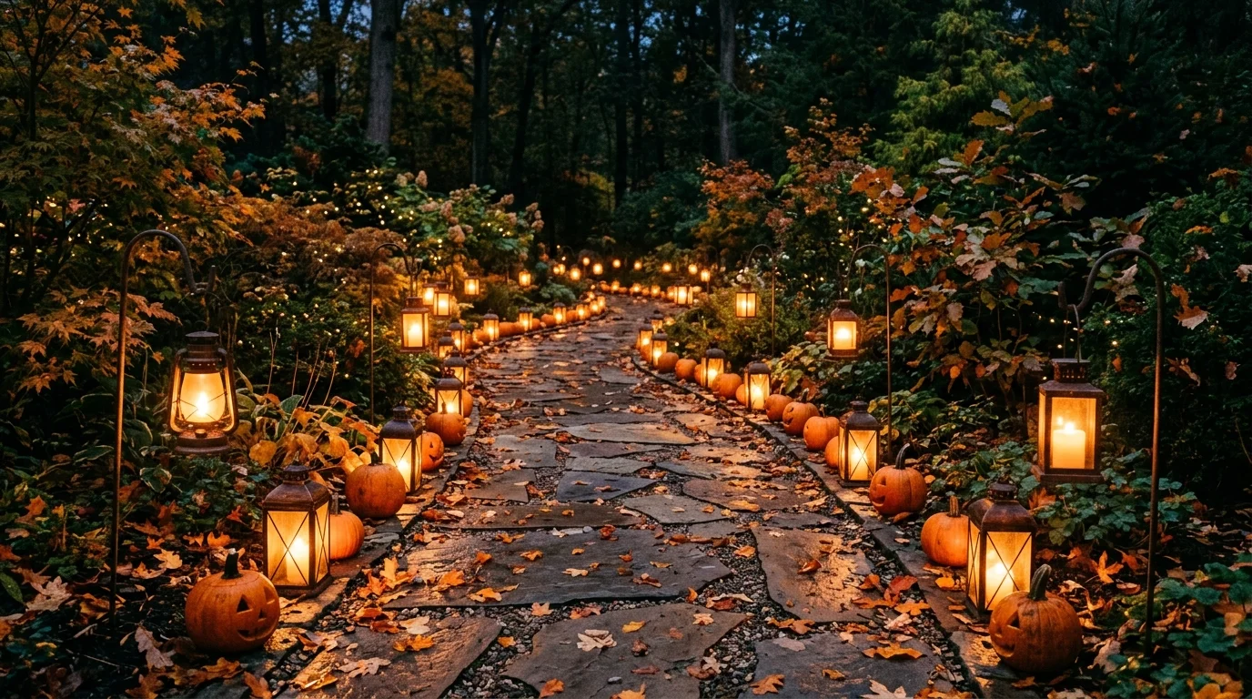 Use pathway stakes shaped like bones or skulls