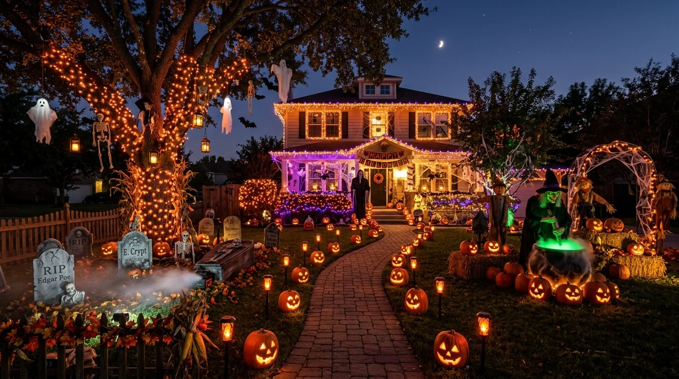 Finish with lanterns and warm string lights