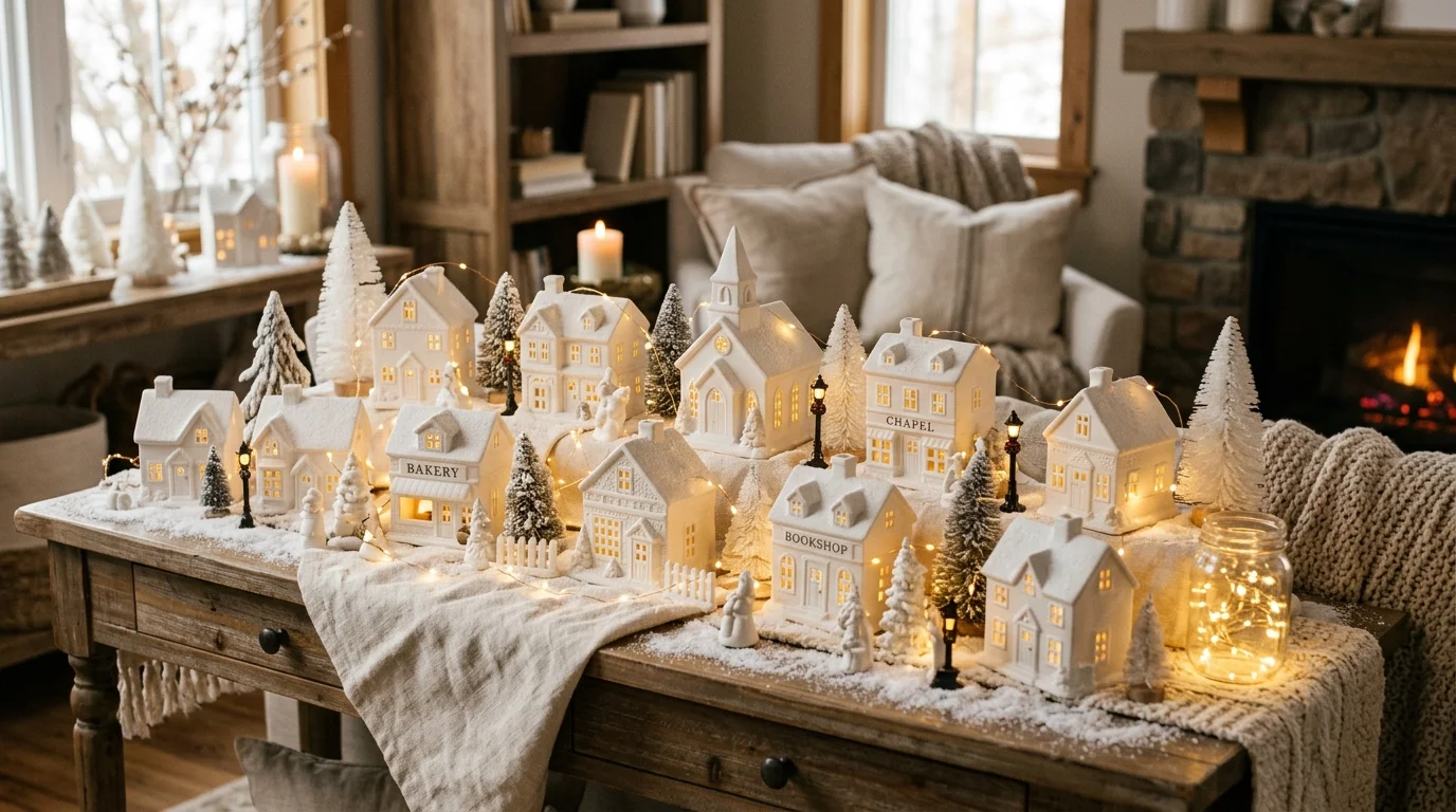 Build a tabletop village with different house heights