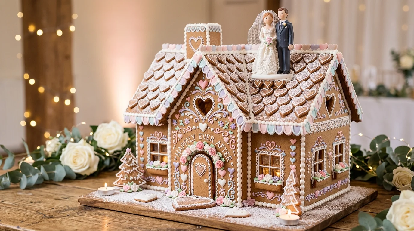 Add gold details for a formal reception look