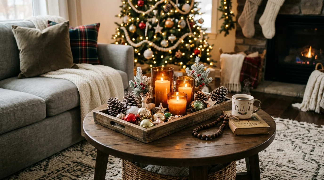 11 Christmas Coffee Table Decoration Ideas to Create a Cozy Holiday Living Room