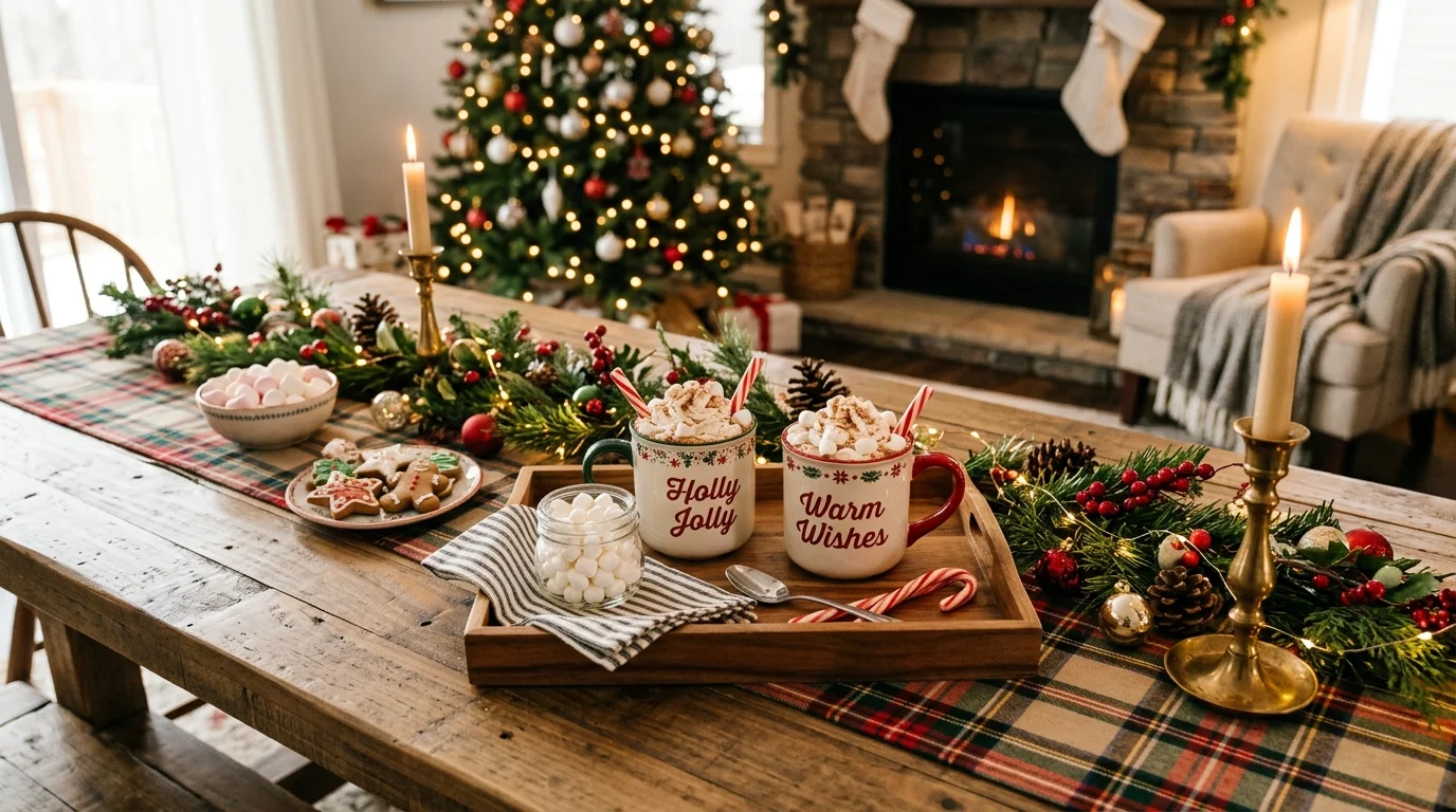 Style candles with greenery