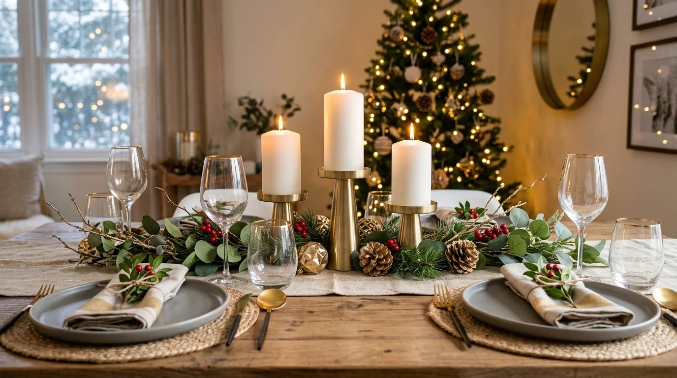 Use a small vase of winter stems