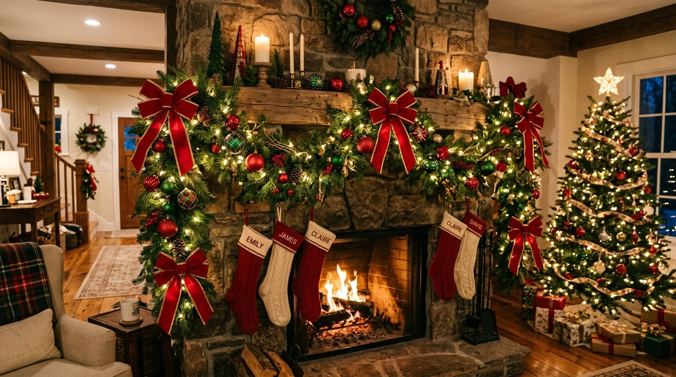 Add plaid ribbon for farmhouse charm