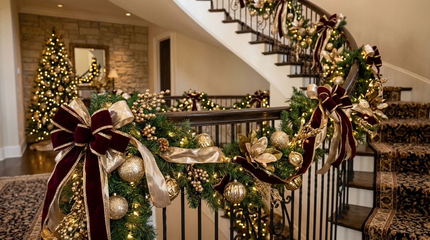 Add berry stems for color and texture