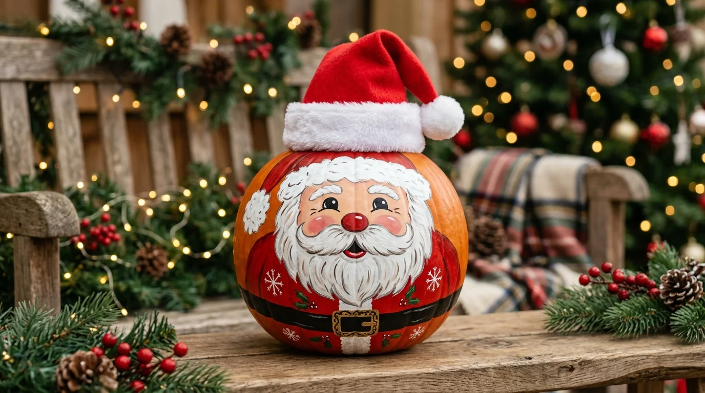 Paint mini pumpkins like ornaments