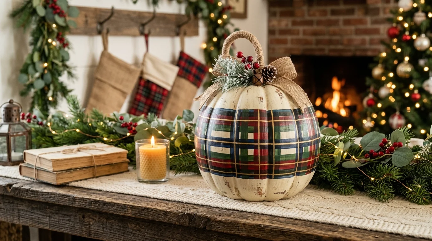 Paint a gingerbread-style pumpkin