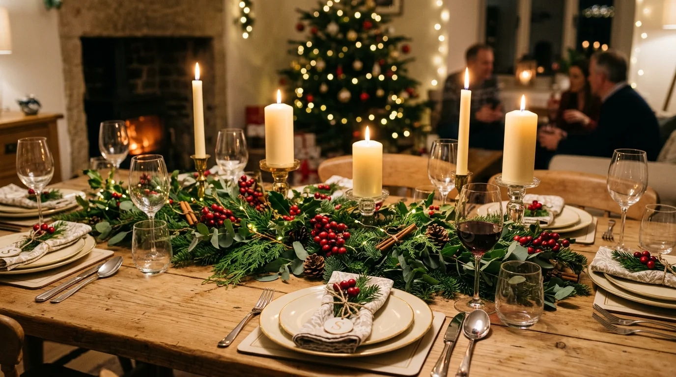 Add cranberries to hurricane vases
