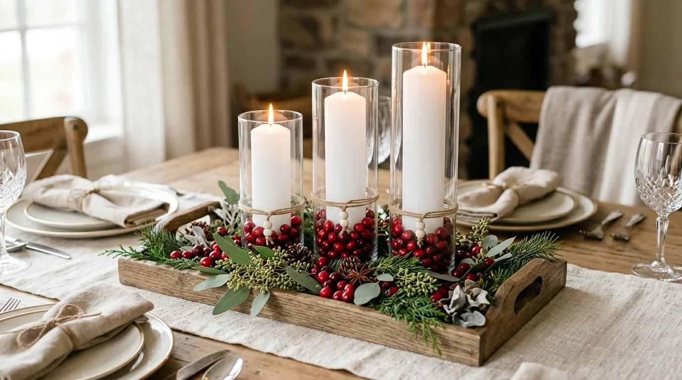 Use white candles for contrast