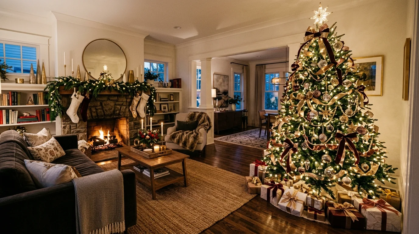 Use oversized wreaths